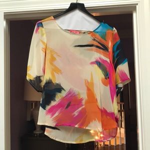 Sheer abstract shirt